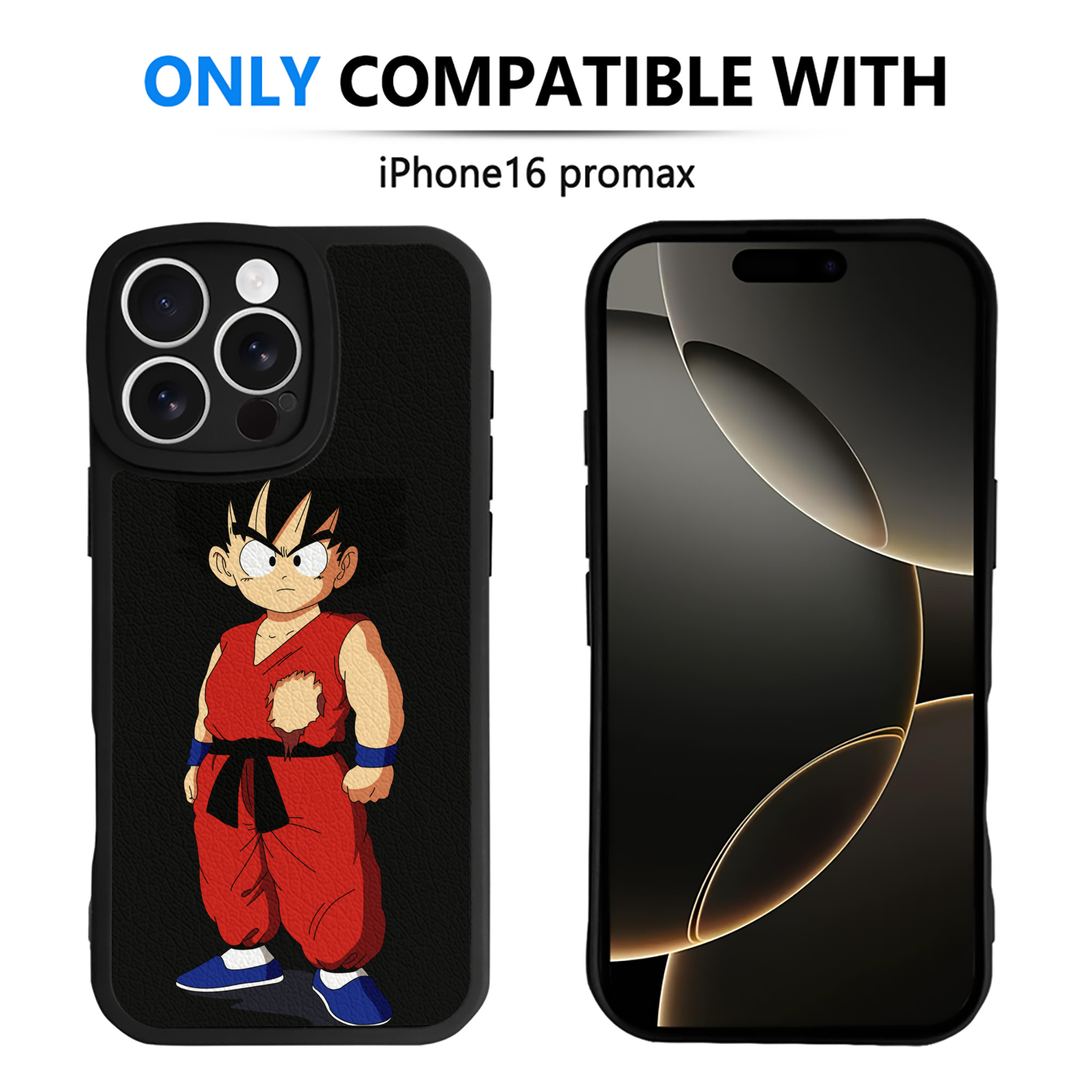 （画像用） ドラゴンボール 孫悟空（そん ごくう）Son Goku カカロット DRAGON BALL Kakarotto 【iPhone 16シリーズ対応】シリコンスマホケース（レザー調） 材質：シリコン